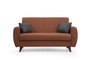 Atelier Del Sofa Alkon Sofá Cama de 2 Plazas Rojo Teja